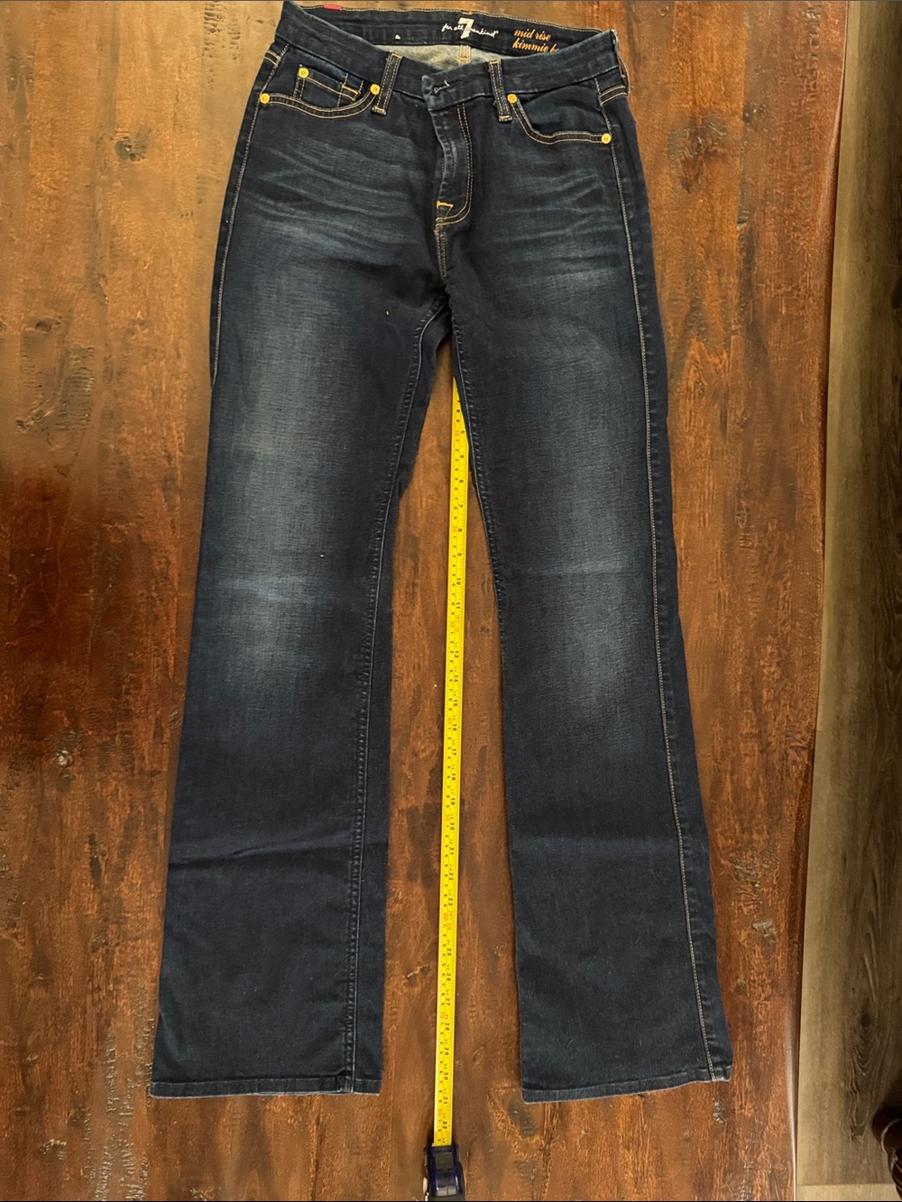7 For All Mankind Dark Indigo Boot Cut Jeans